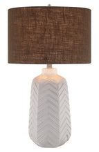 CHEVRON PATTERN CERAMIC TABLE LAMP