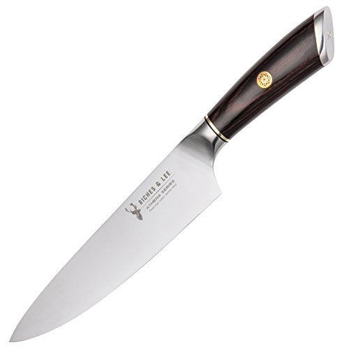 Home Kitchen Steel Chef Knife: Premium Razor Sharp 8 Inch Stain