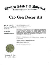 CAO GEN DECOR ART-S70438 4 PANELS FRAMED WALL ART WAVES PAINTING ON CANVAS
