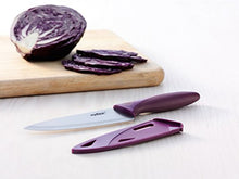 ZYLISS Utility Paring Kitchen Knife with Sheath Cover, 5.5-Inch Stainless Steel Blade, Purple
