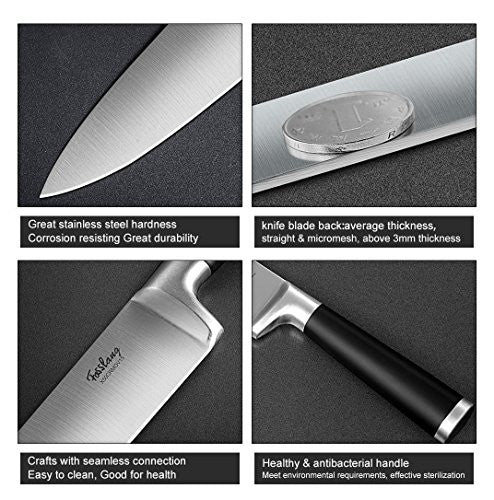 Fasslang 8-inch Blade Abs-handle High-carbon Stainless Steel Chef Knif – I  Want Home & Kitchen