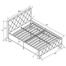 DHP PLATFORM BED, DAKOTA FAUX LEATHER TUFTED UPHOLSTERED PLATFORM BED - INCLUDES TUFTED UPHOLSTERED HEADBOARD AND SIDE RAILS, QUEEN PLATFORM BED - BLACK