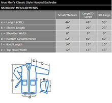 ARUS MEN'S CLASSIC HOODED BATHROBE TURKISH COTTON TERRY CLOTH ROBE (L/XL,N.BLUE)
