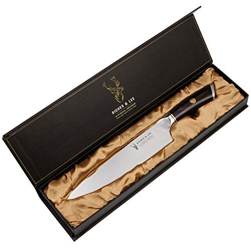 Home Kitchen Steel Chef Knife: Premium Razor Sharp 8 Inch Stain