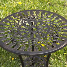 BEST CHOICE PRODUCTS OUTDOOR PATIO FURNITURE TULIP DESIGN CAST ALUMINUM BISTRO SET IN ANTIQUE COPPER